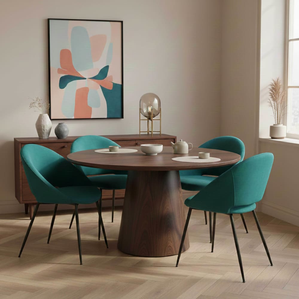 Set aus 2 Stühlen aus Stahl und blauem Samt - Maisons Du Monde