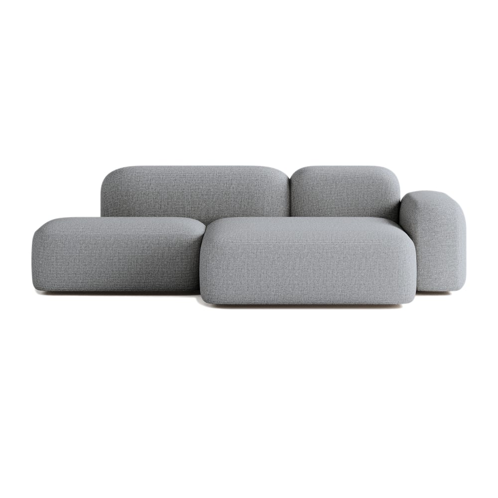 Canapé d'angle modulable - gris