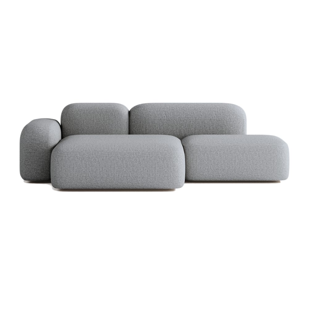 Canapé d'angle modulable - gris