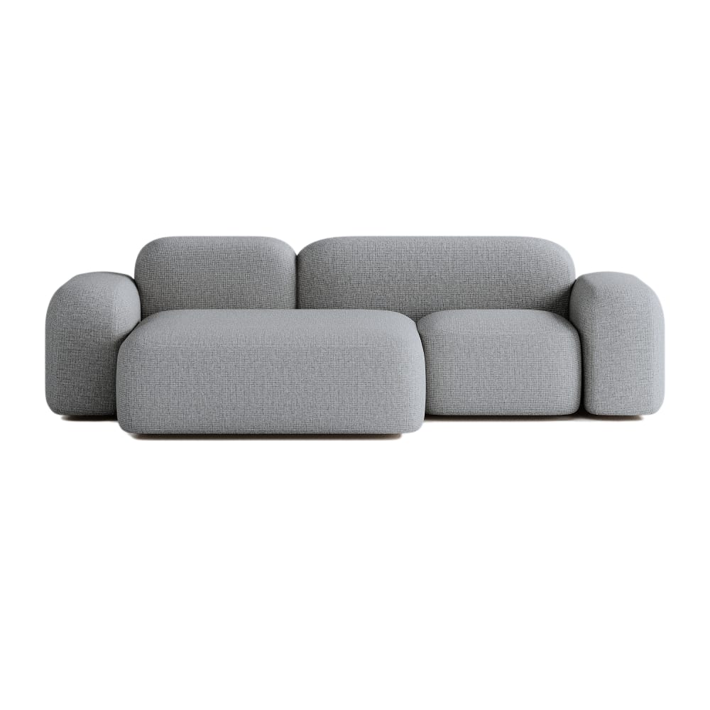 Canapé d'angle modulable - gris