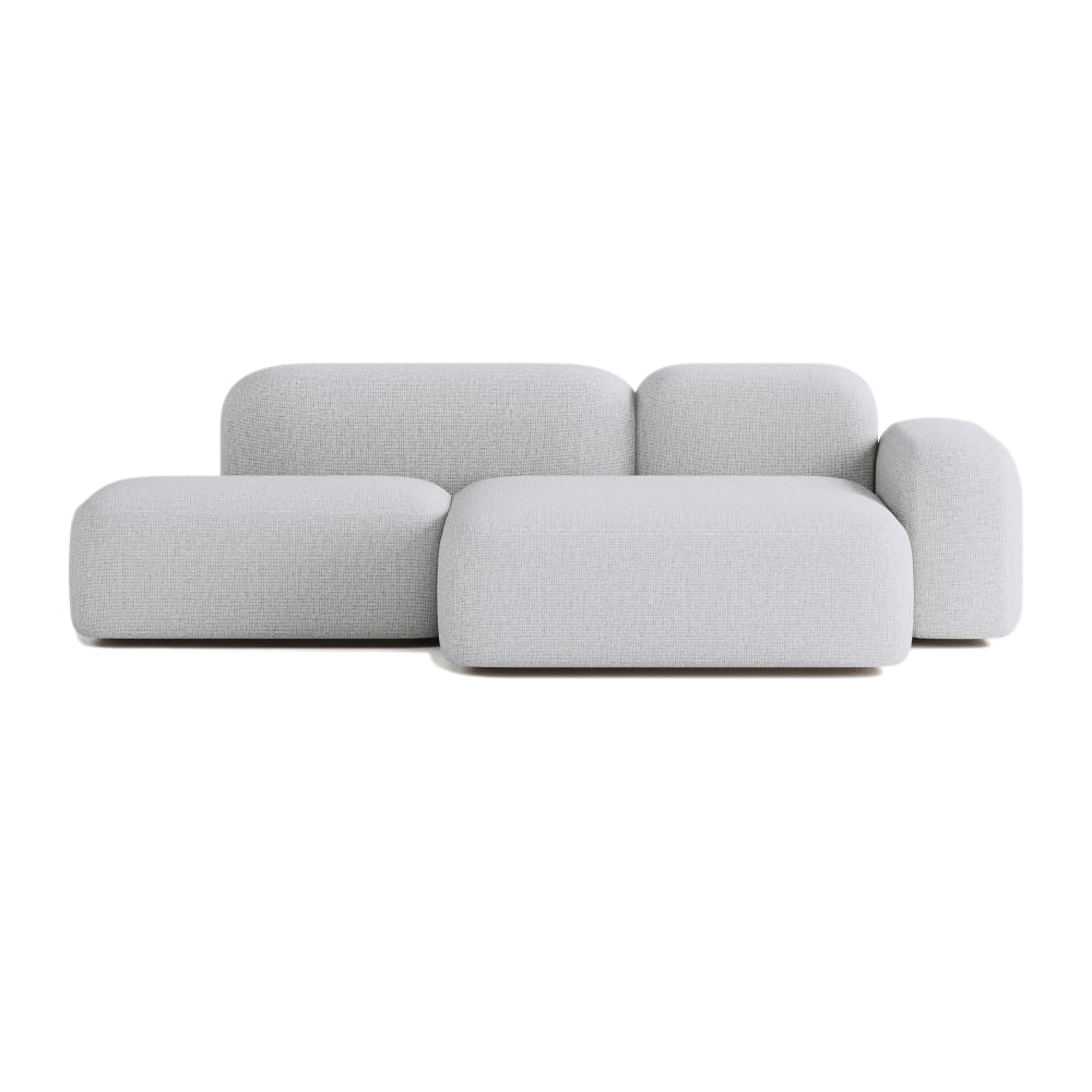 Canapé d'angle modulable - gris