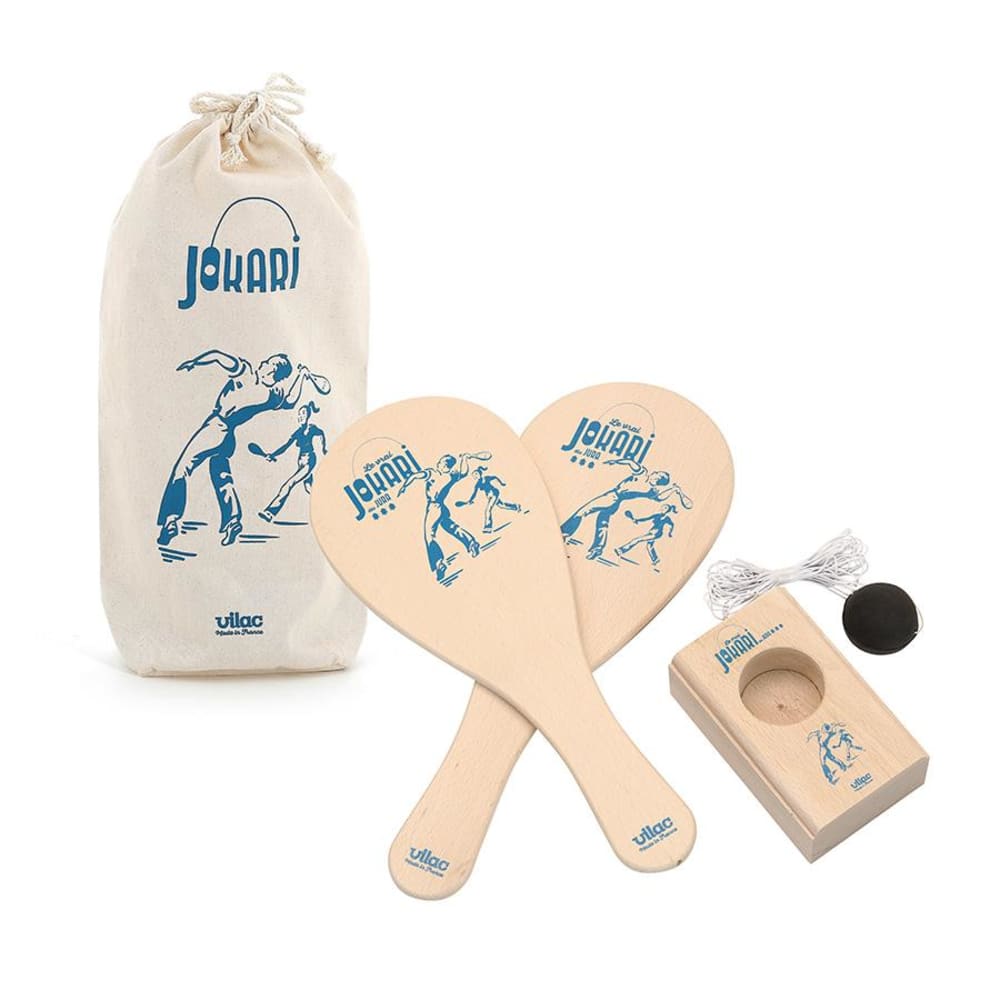 Vilac Jokari bois massif en sac coton Beige Bois - 38x8x15cm