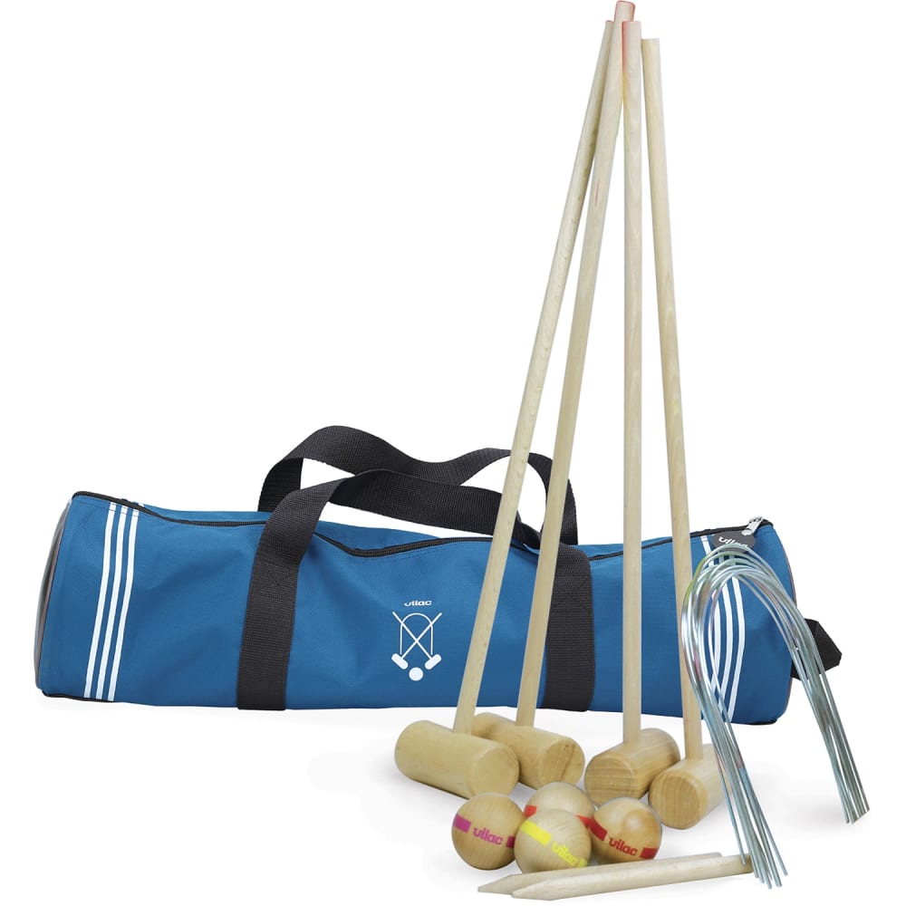 Vilac Croquet junior 4 joueurs style contemporain Bleu Bois - 60x30x30cm