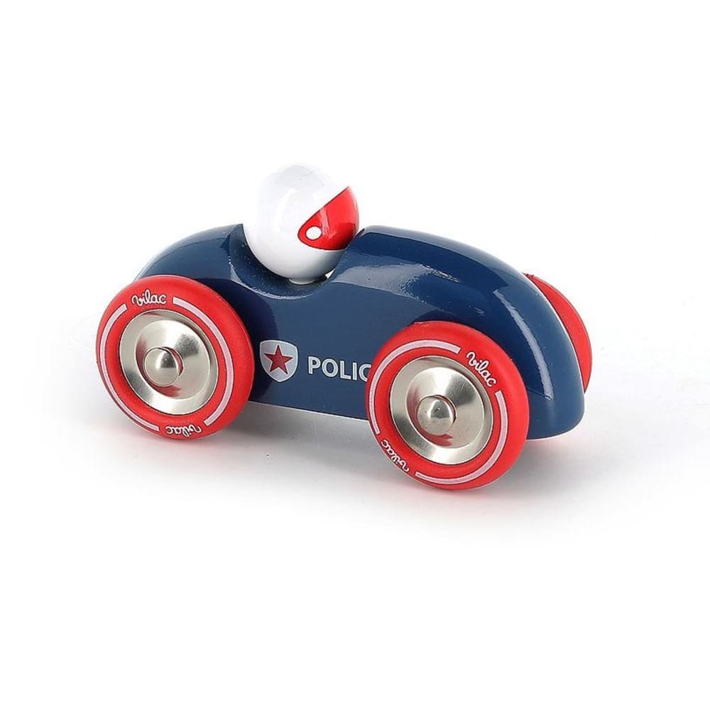 Vilac Voiture rallye gm police Bleu Bois - 15x7x8cm