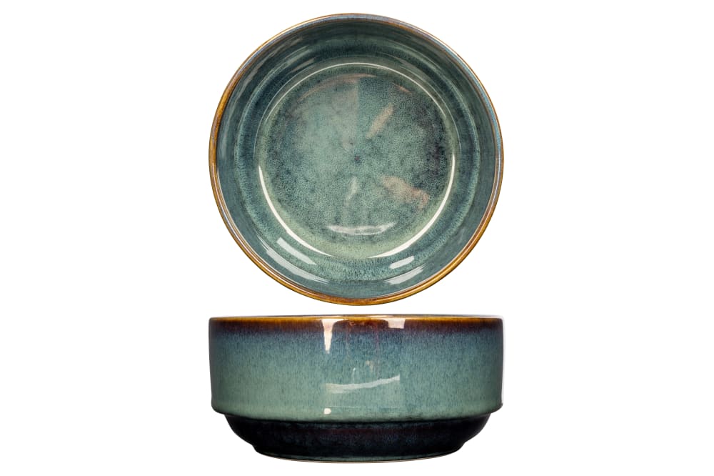 Lot de 4 Bols en Céramique, vert, D 15xh 7 cm