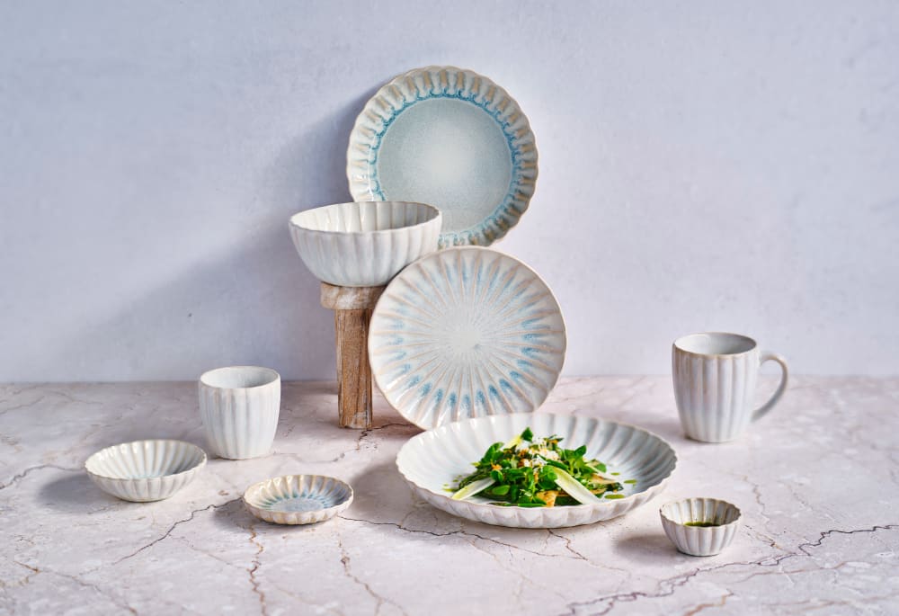 Lot de 6 Assiettes plate en Céramique, blanc, D 10,5 cm - Maisons du Monde