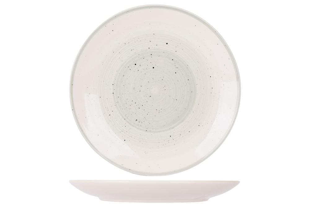 Lot de 6 Assiettes plate en Céramique, vert, D 26 cm Lot de 6 Assiettes plate en Céramique, vert, D 26 cm