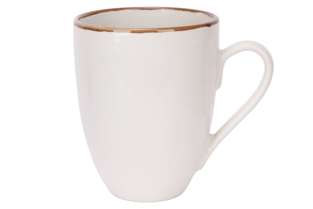 Cosy & Trendy Lot de 12 Tasses en Céramique, blanc, 30 cl - Céramique