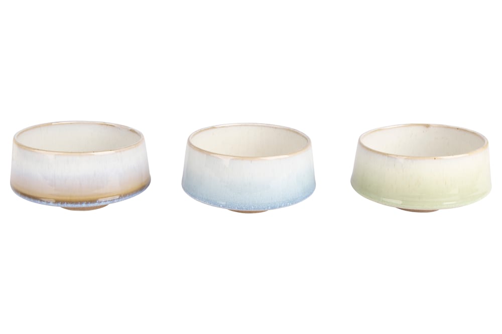 Lot de 3 Bols en Céramique, blanc, D 14xh7,5 cm