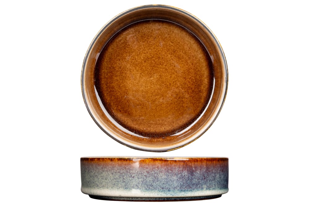 Lot de 6 Bols en Porcelaine, marron, D15xh4 cm Lot de 6 Bols en Porcelaine, marron, D15xh4 cm