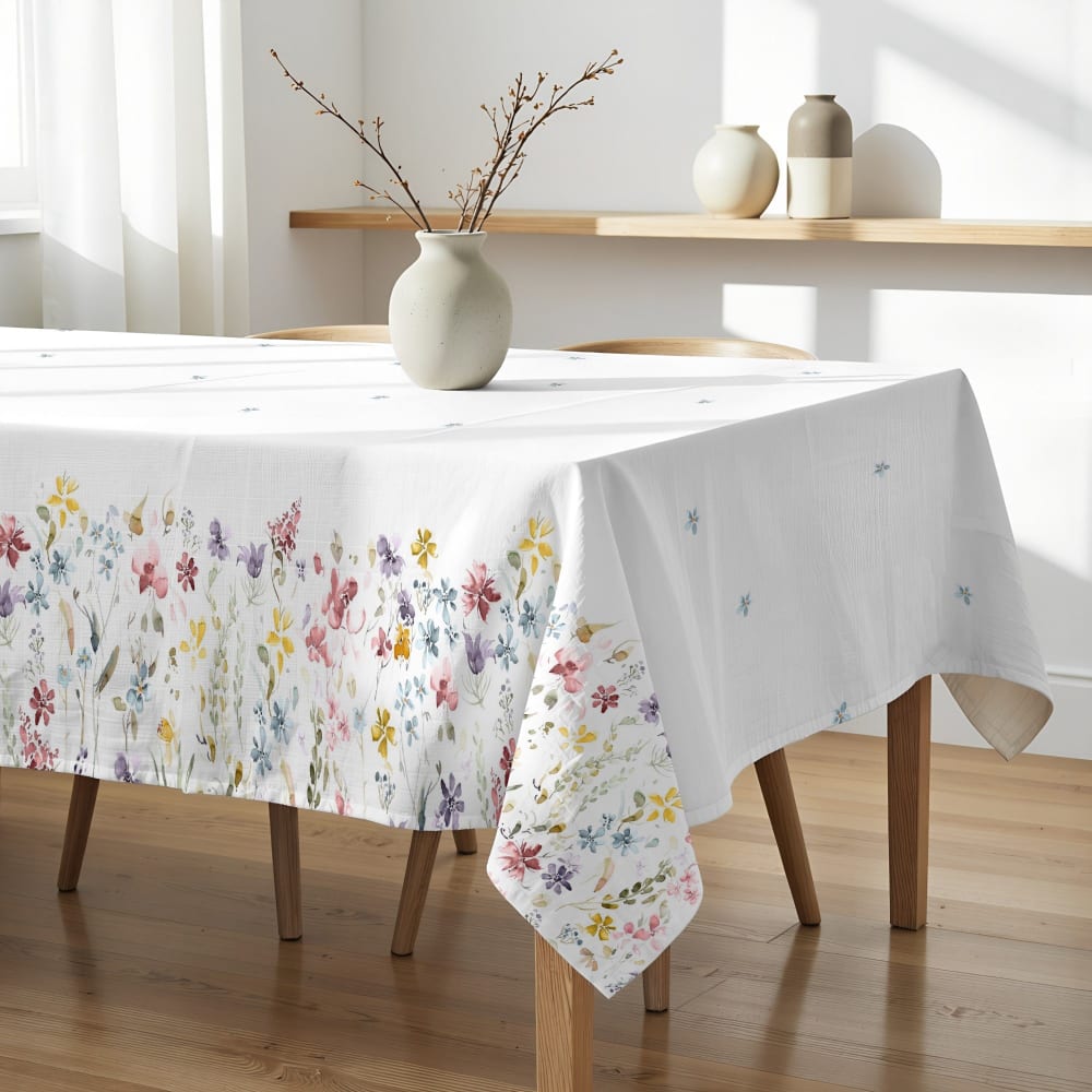 Nappe enduite anti-taches en 100% coton multicolore 100x155 cm