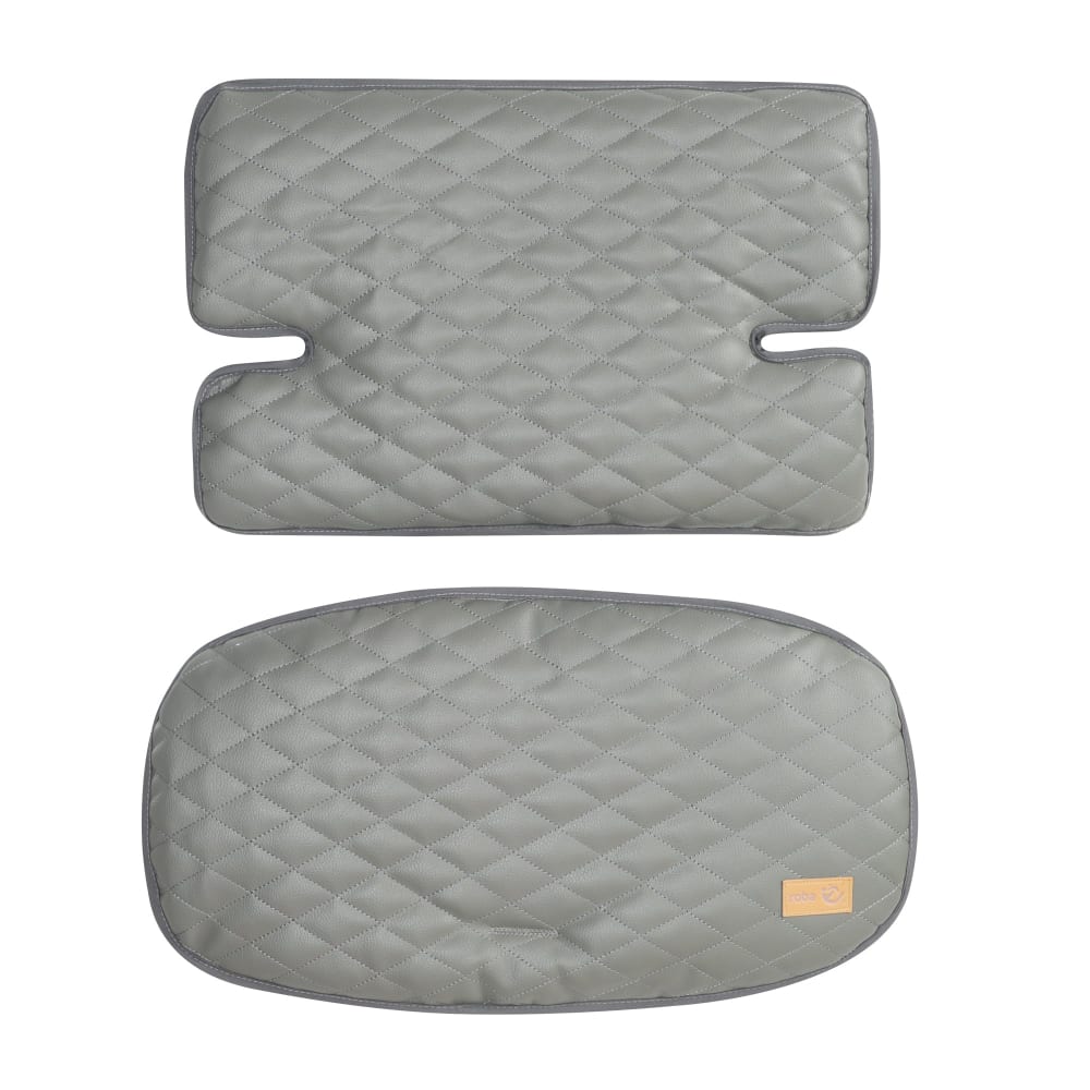 Coussin chaise haute bébé 2pcs hydrofuge en similicuir gris