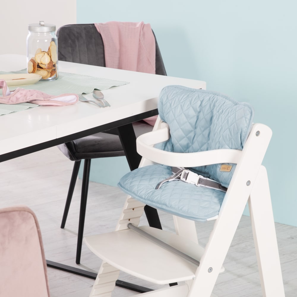 Coussin chaise haute bébé hydrofuge 2 pcs bleu - Maisons du Monde