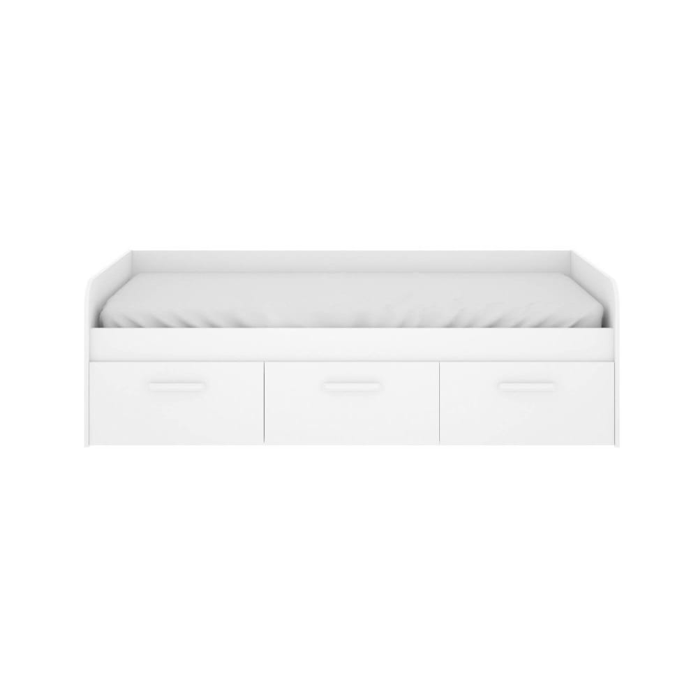 Lit d'enfant effet bois blanc 190x90 cm