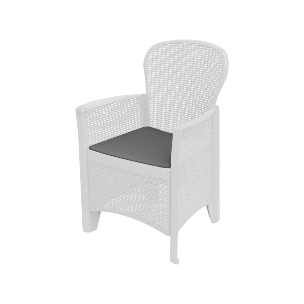 Chaise d'extérieur blanc 59x57 cm