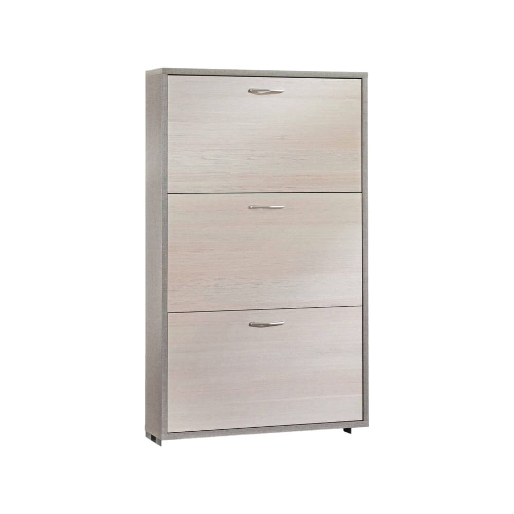 Meuble à chaussures effet bois beige 67x18h112 cm