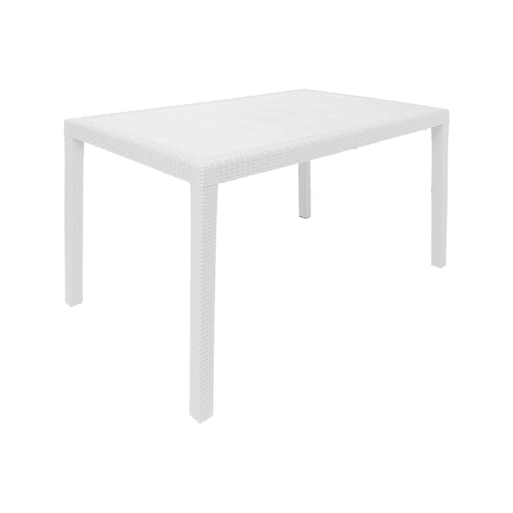 Table d'extérieur blanc 150x90h72 cm