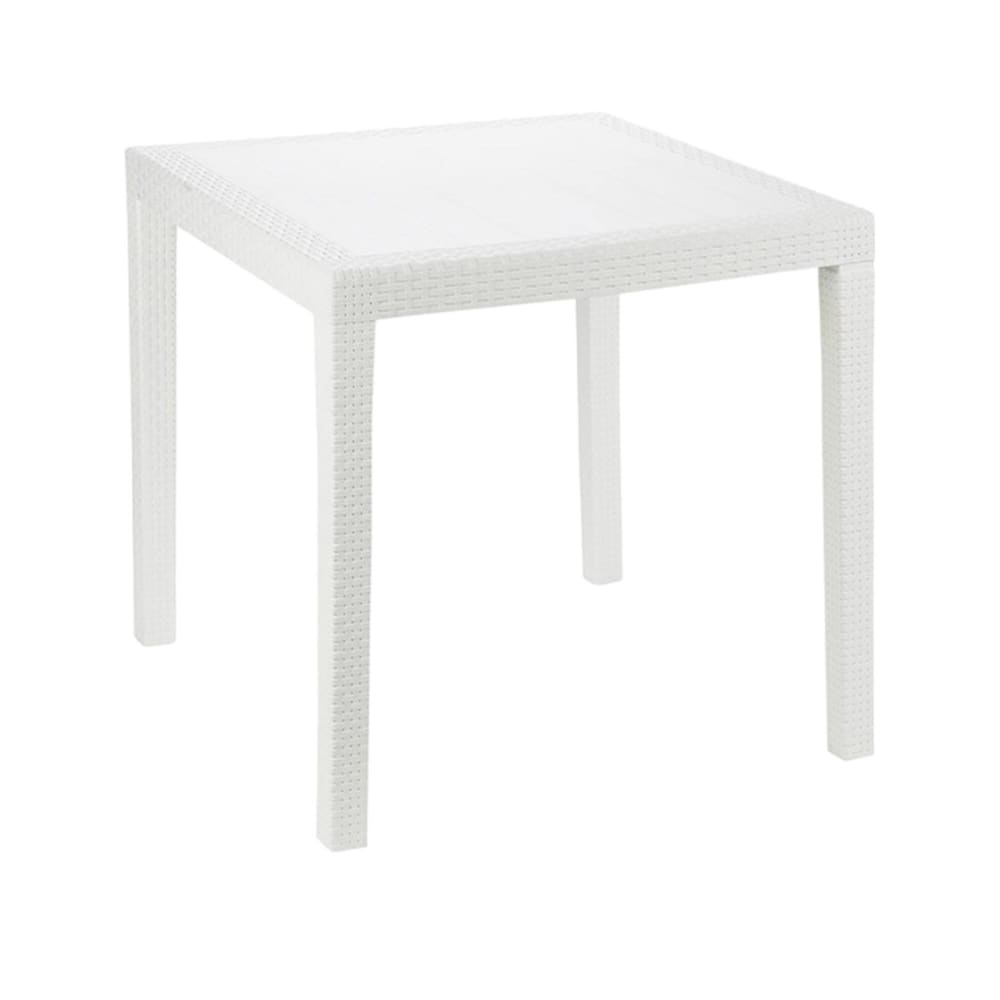 Table d'extérieur blanc 79x79 cm