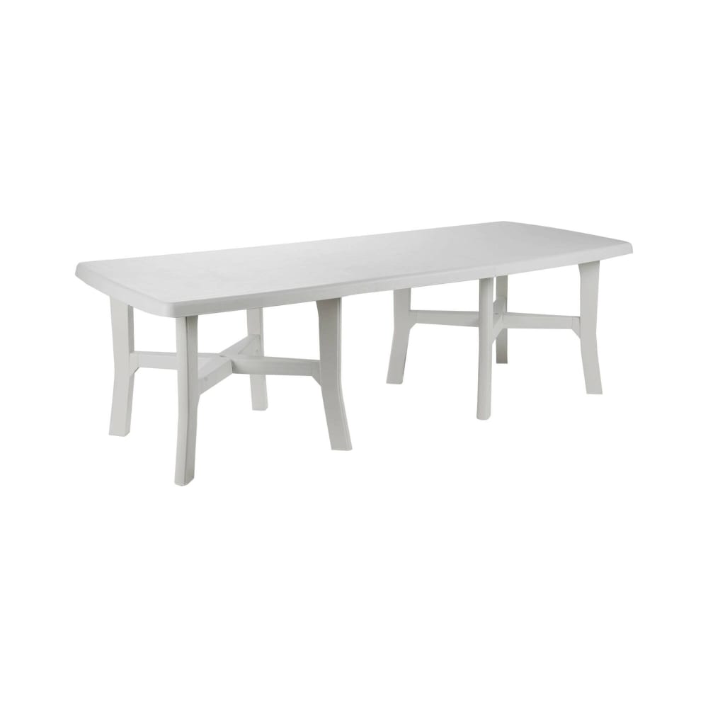 Table d'extérieur blanc 160x90 cm