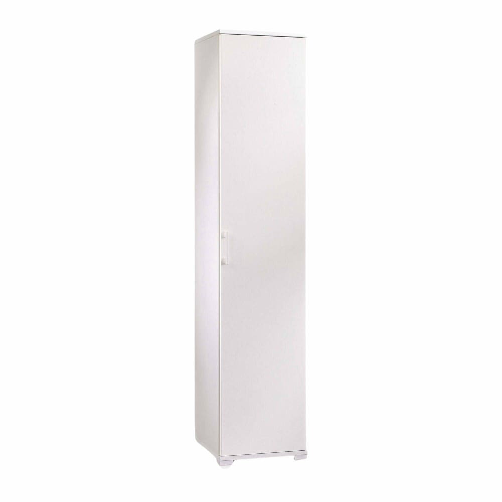 Armoire+polyvalente+1+porte+effet+bois+blanc+45x45+cm
