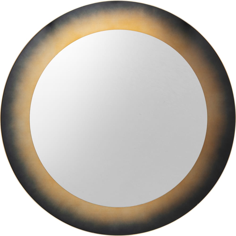 Kare Design Runder Spiegel mit Rahmen aus Edelstahl, gold und schwarz, D100cm style classic chic - Edelstahl