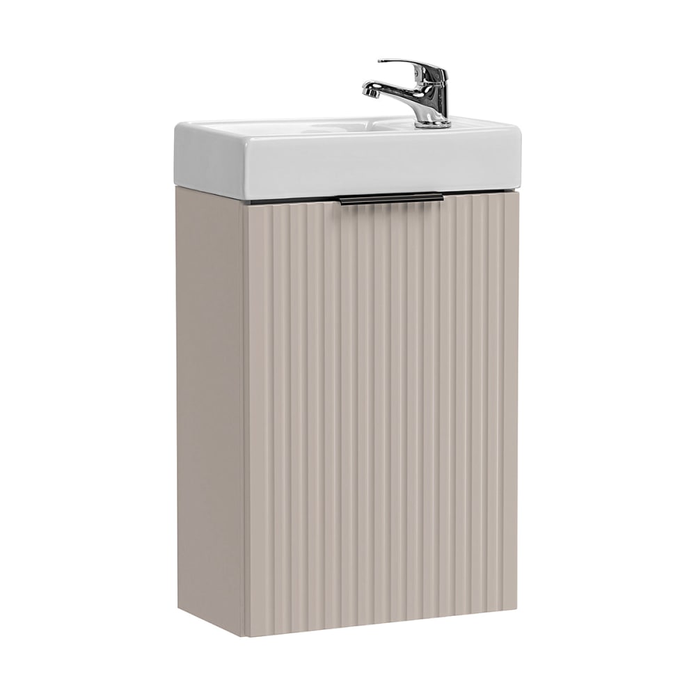 Meuble lave-mains 40cm 1 porte panneaux mélaminé et mdf beige Meuble lave-mains 40cm 1 porte panneaux mélaminé et mdf beige