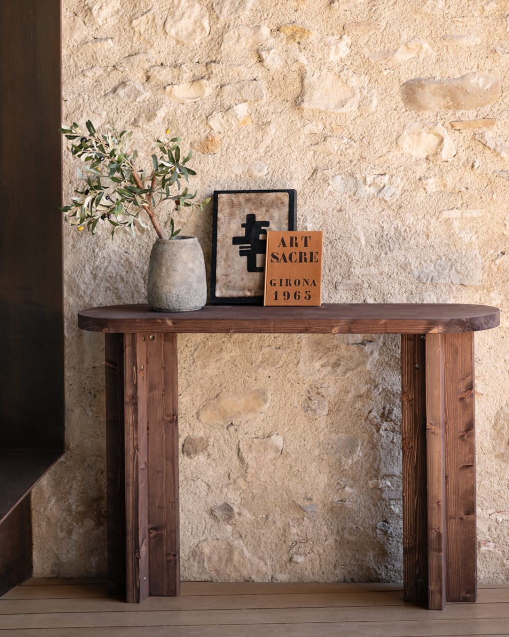 Console en bois de sapin marron foncé 120x80cm - Maisons du Monde