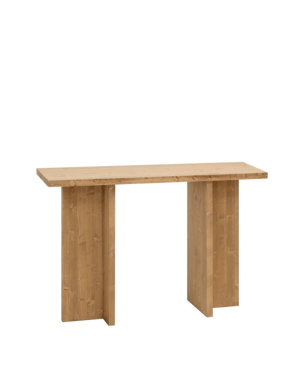 Console en bois de sapin marron clair 120x80cm