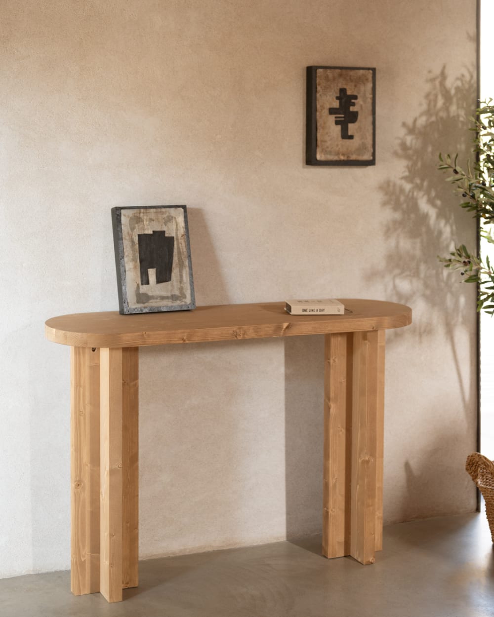Console en bois de sapin marron clair 120x80cm - Maisons du Monde