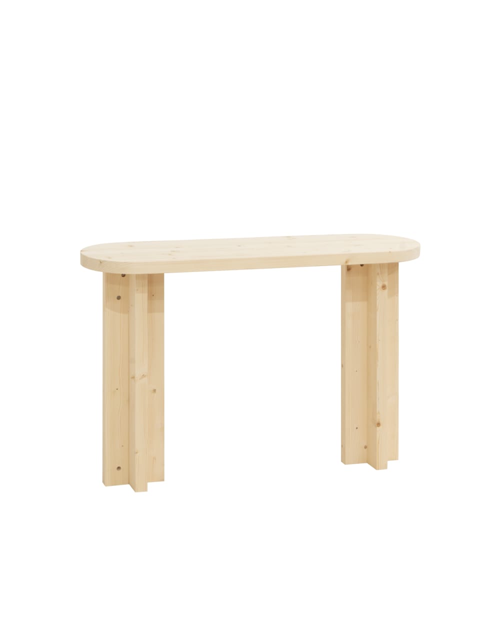 Console en bois de sapin beige 120x80cm