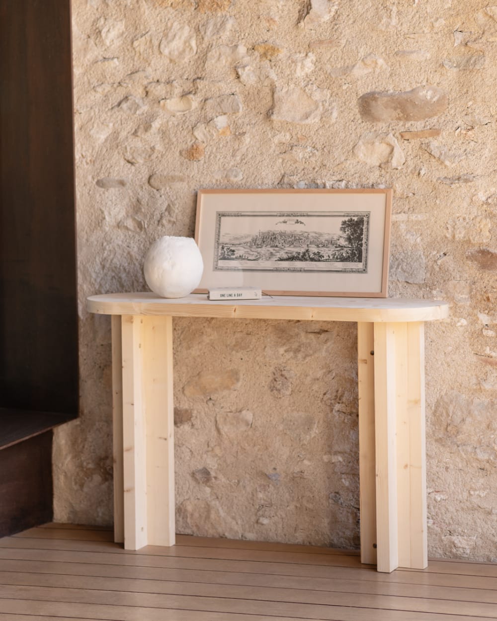 Console en bois de sapin beige 120x80cm - Maisons du Monde