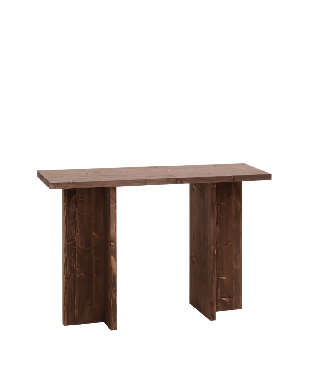 Console en bois de sapin marron foncé 120x80cm