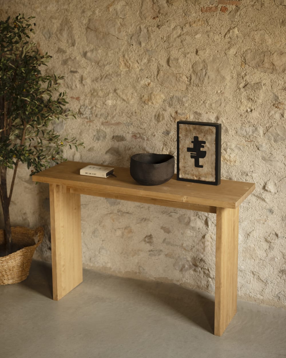 Console en bois de sapin marron clair 120x80cm - Maisons du Monde