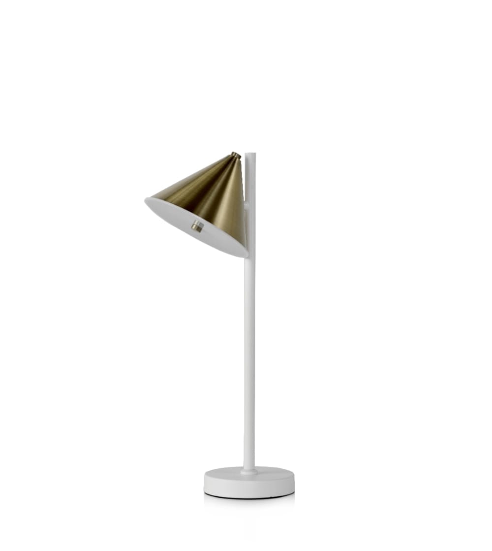 GEESE HOME Tischlampe aus Metall weiß - Metall