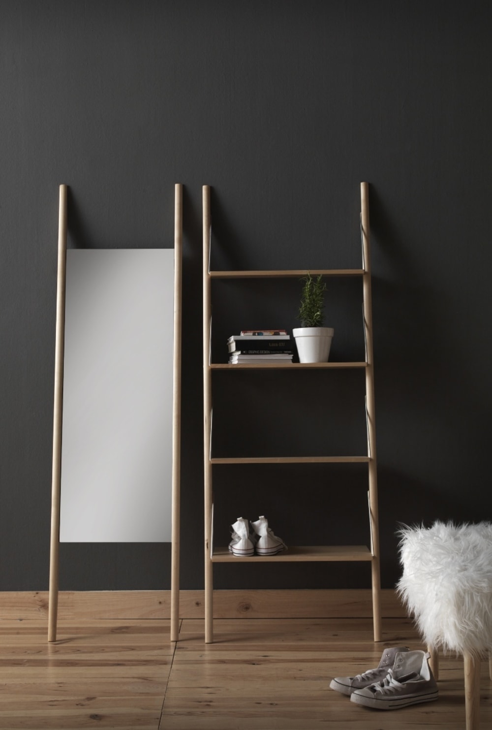 Etagère murale en bouleau naturel 4 étagères - Maisons du Monde