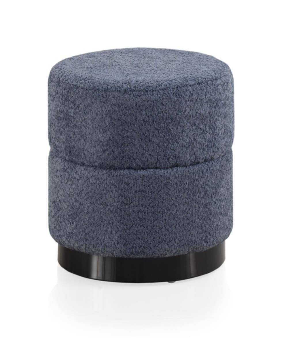 Tabouret rembourré bleu