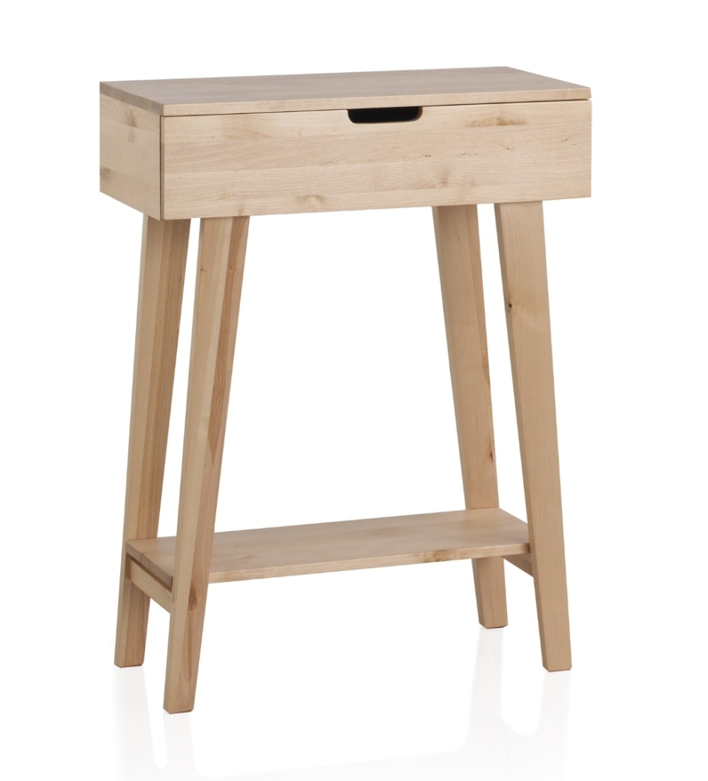 table d'appoint en bouleau