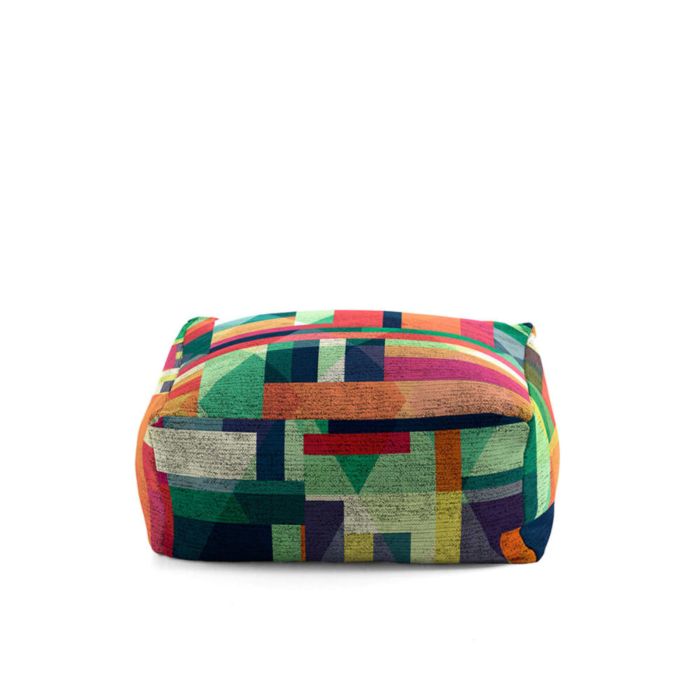 Pouf amovible carré multicolore 50x50x25 cm Pouf amovible carré multicolore 50x50x25 cm