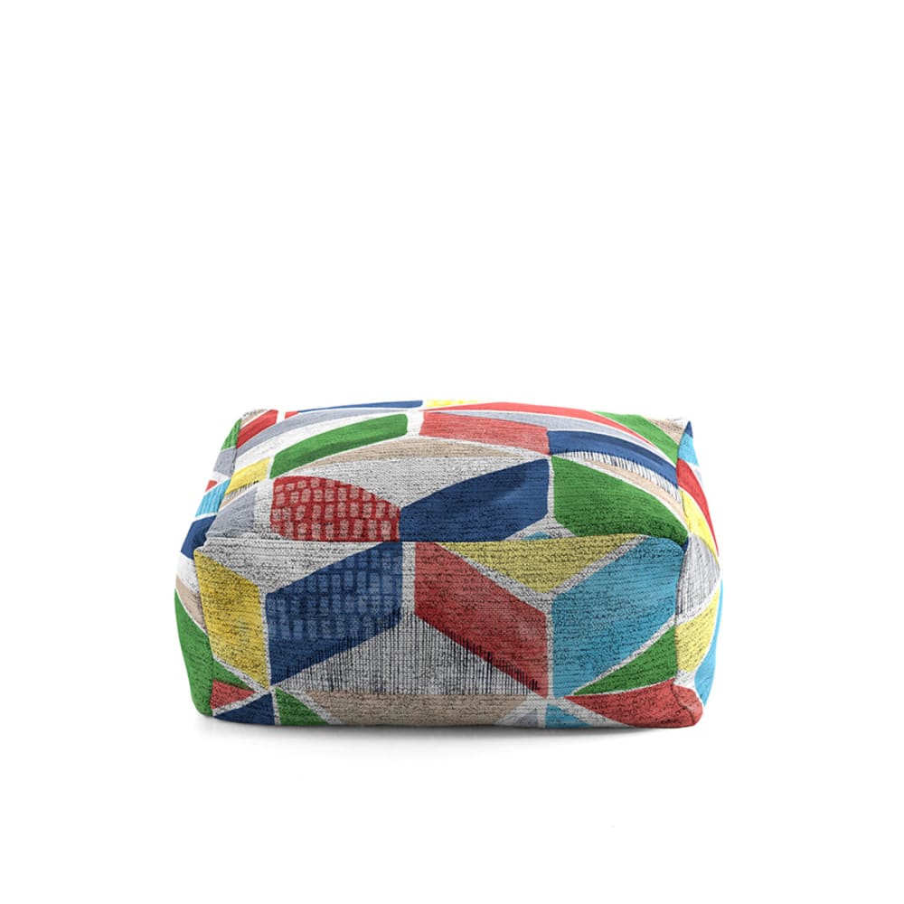Pouf amovible carré multicolore 50x50x25 cm Pouf amovible carré multicolore 50x50x25 cm
