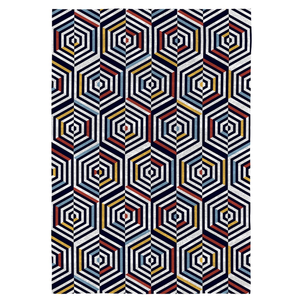 Naf Naf Deko - Baumwollteppich mit Digitaldruck 160x230 cm; Multicolor Mehrfarbig Öko-Tex Zertifikat Baumwolle