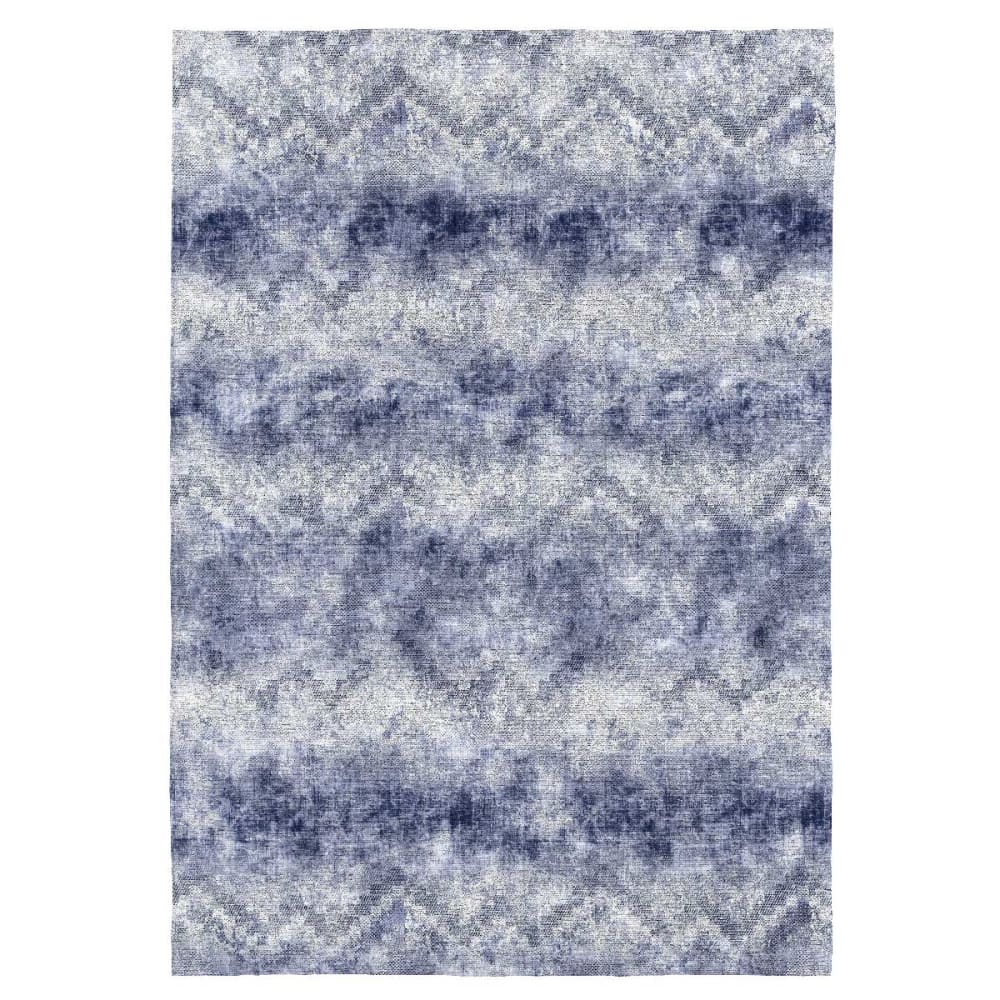 Tapis de salon en fibres naturelles bleu 120x170 cm