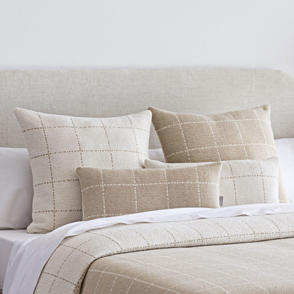 Lot de 2 housses de coussin en coton 30x50 beige - Maisons du Monde