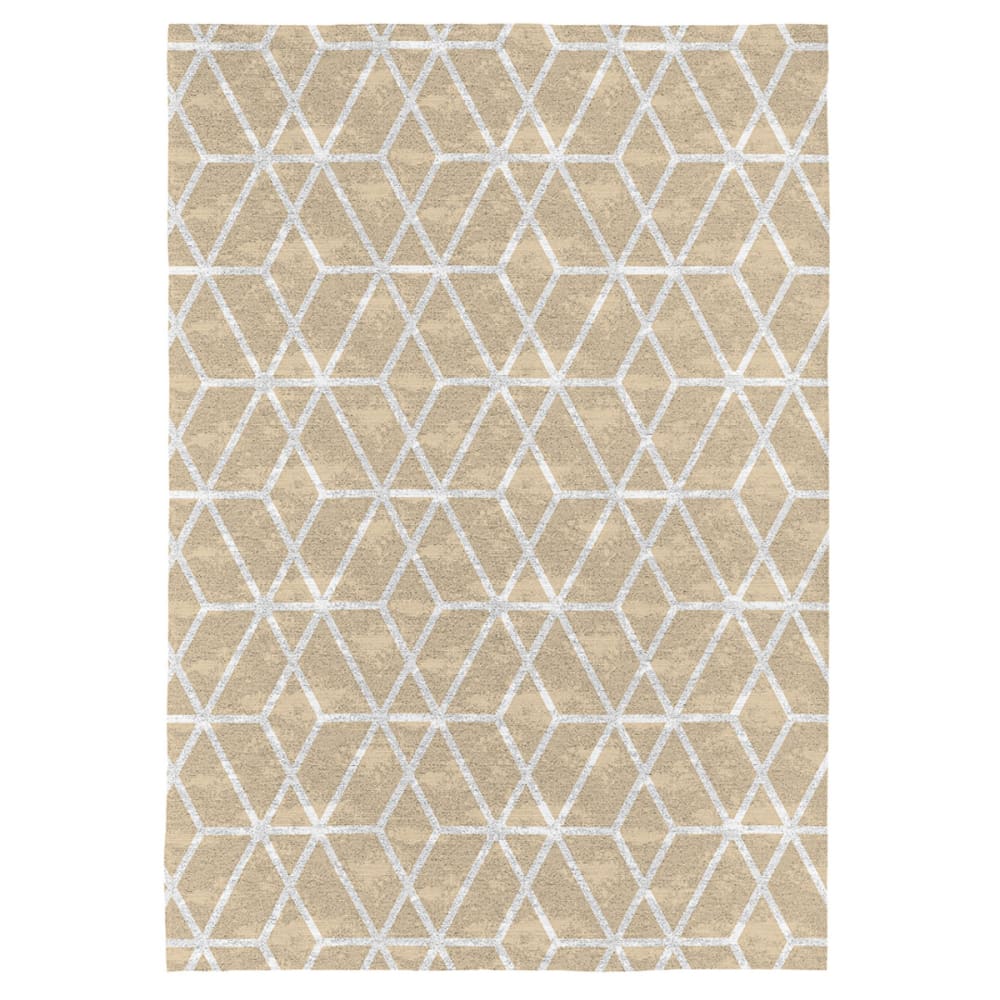 Naf Naf Deko - Baumwollteppich mit Digitaldruck 160x230 cm; Beige Beige Öko-Tex Zertifikat Baumwolle