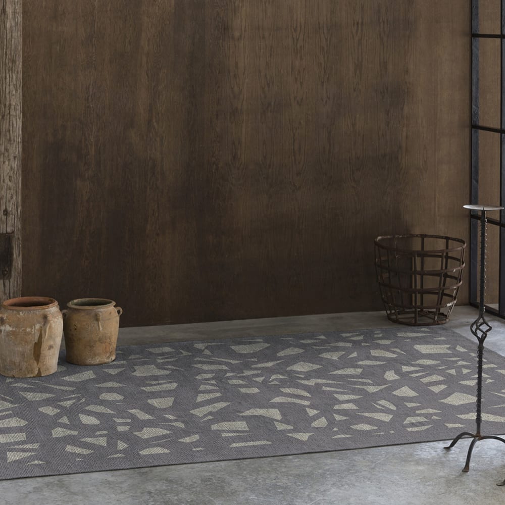 Tapis de salon en fibres naturelles gris 200x290 cm — vue 3