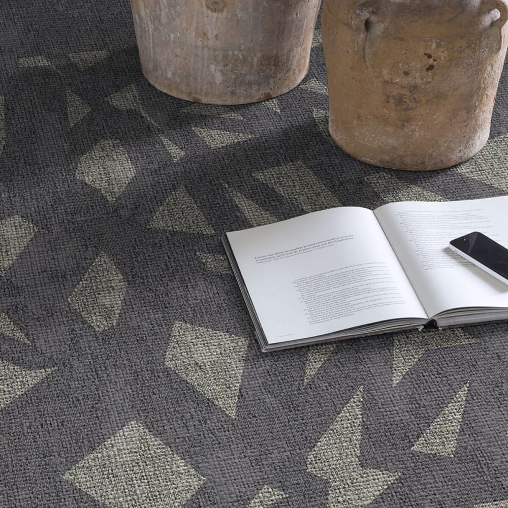 Tapis de salon en fibres naturelles gris 200x290 cm — vue 4