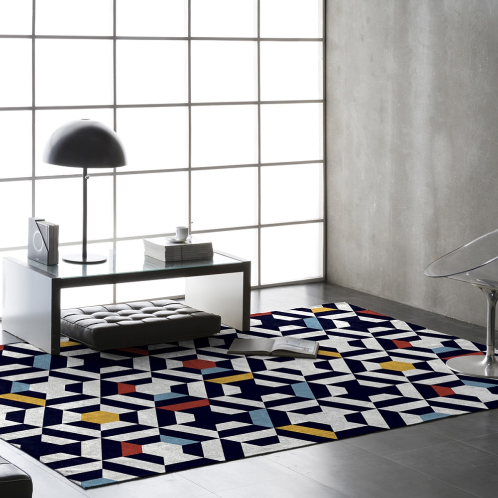 Tapis de salon en fibres naturelles multicolore 120x170 cm — vue 3