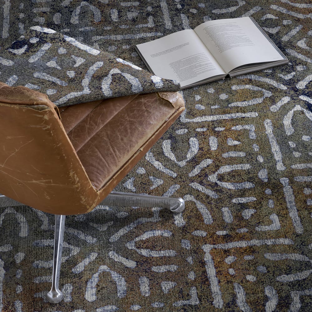 Tapis de salon en fibres naturelles multicolore 140x200 cm — vue 4