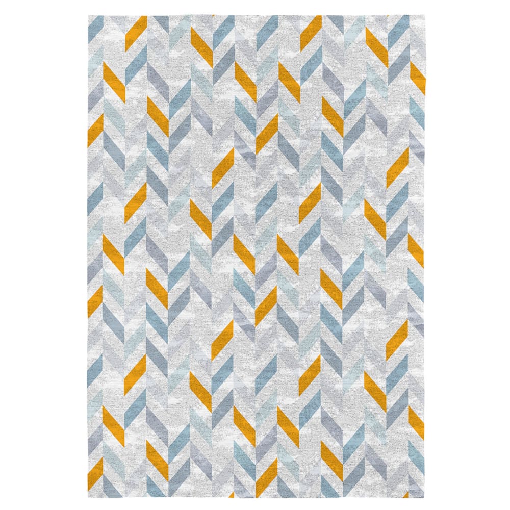 Naf Naf Deko - Baumwollteppich mit Digitaldruck 160x230 cm; Blau Blau Öko-Tex Zertifikat Baumwolle