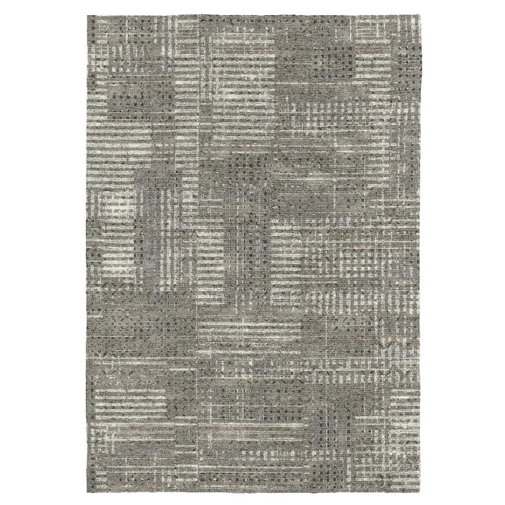 Tapis de salon en fibres naturelles gris 120x170 cm