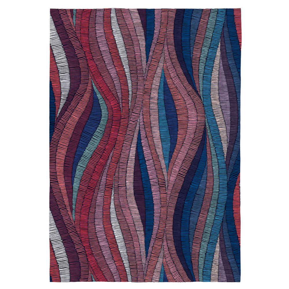 Tapis de salon en fibres naturelles multicolore 120x170 cm